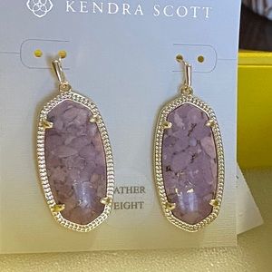 Kendra Scott Lilac Bronze Veined Elle's NWT